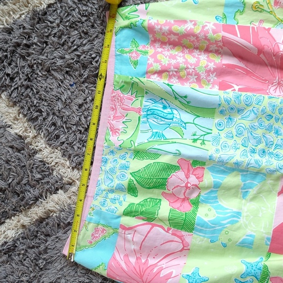 Vintage Lily Pulitzer Patchwork 100% Cotton Floral Skirt Size 14 - Picture 2 of 7